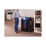 Sustain Decorative Refuse With Recycling Lid, 23 Gal, Metal/plastic, Black/blue