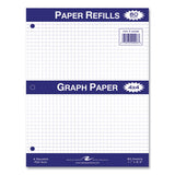 Graph Filler Paper, 3-hole, 8.5 X 11, Quadrille: 4 Sq/in, 80 Sheets/pack, 24 Packs/carton, Ships In 4-6 Business Days