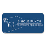 Graph Filler Paper, 3-hole, 8.5 X 11, Quadrille: 5 Sq/in, 80 Sheets/pack, 24 Packs/carton, Ships In 4-6 Business Days