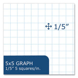 Graph Filler Paper, 3-hole, 8.5 X 11, Quadrille: 5 Sq/in, 80 Sheets/pack, 24 Packs/carton, Ships In 4-6 Business Days