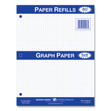 Graph Filler Paper, 3-hole, 8.5 X 11, Quadrille: 5 Sq/in, 80 Sheets/pack, 24 Packs/carton, Ships In 4-6 Business Days