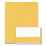Pocket Folder, 0.5" Capacity, 11 X 8.5, Gold, 25/box, 10 Boxes/carton, Ships In 4-6 Business Days