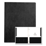 Pocket Folder With 3 Fasteners, 0.5" Capacity, 11 X 8.5, Black, 25/box, 10 Boxes/carton, Ships In 4-6 Business Days