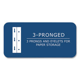 Pocket Folder With 3 Fasteners, 0.5" Capacity, 11 X 8.5, Black, 25/box, 10 Boxes/carton, Ships In 4-6 Business Days
