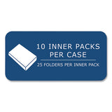 Pocket Folder With 3 Fasteners, 0.5" Capacity, 11 X 8.5, White, 25/box, 10 Boxes/carton, Ships In 4-6 Business Days