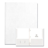 Pocket Folder With 3 Fasteners, 0.5" Capacity, 11 X 8.5, White, 25/box, 10 Boxes/carton, Ships In 4-6 Business Days