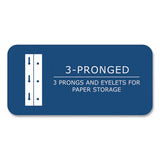 Pocket Folder With 3 Fasteners, 0.5" Capacity, 11 X 8.5, White, 25/box, 10 Boxes/carton, Ships In 4-6 Business Days