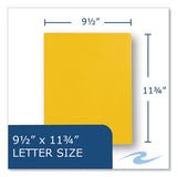 Pocket Folder With 3 Fasteners, 0.5" Capacity, 11 X 8.5, Yellow, 25/box, 10 Boxes/carton, Ships In 4-6 Business Days