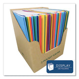 Pocket Folder With 3 Fasteners, 0.5" Capacity, 11 X 8.5, Assorted Colors, 100/carton, Ships In 4-6 Business Days