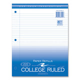 Loose Leaf Paper, 8.5 X 11, 3-hole Punched, College Rule, White, 200 Sheets/pack, 24 Packs/carton, Ships In 4-6 Business Days