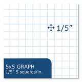 Gummed Pad, 5 Sq/in Quadrille Rule, 50 White 8.5 X 11 Sheets, 72/carton, Ships In 4-6 Business Days