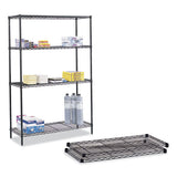Commercial Extra Shelf Pack, 48w X 18d X 1h, Steel, Black, 2/pack