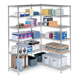 Industrial Add-on Unit, Four-shelf, 36w X 24d X 72h, Steel, Metallic Gray, Ships In 1-3 Business Days