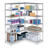 Industrial Add-on Unit, Four-shelf, 48w X 24d X 72h, Steel, Metallic Gray, Ships In 1-3 Business Days