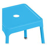 Steel Bar Stool, Backless, Supports Up To 275 Lb, 29" Seat Height, Babyblue Seat, Babyblue Base, Ships In 1-3 Business Days
