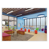 Reve Guestbistro Chair With Straight Legs, Supports Up To 250 Lb, 18" Seat Height, Green Seat/back, Silver Base, 2/carton