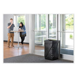 Twist Waste Receptacle With Open Top, 32 Gal, Steel, Black
