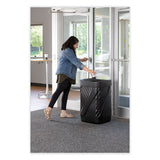Twist Waste Receptacle With Open Top, 32 Gal, Steel, Black