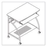 Eastwinds Series Argo Pc Workstation, 31.5" X 19.75" X 30.25", Anthracite, Ships In 1-3 Business Days