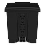Plastic Step-on Receptacle, 20 Gal, Metal, Black, Ships In 1-3 Business Days