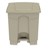 Plastic Step-on Receptacle, 20 Gal, Metal, Tan, Ships In 1-3 Business Days