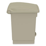 Plastic Step-on Receptacle, 20 Gal, Metal, Tan, Ships In 1-3 Business Days