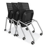 Thesis Training Chair W/flex Back, Support Up To 250 Lb, 18" High Black Seat, Gray Base, 2/carton, Ships In 1-3 Business Days