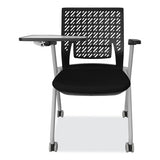 Thesis Training Chair W/flex Back And Tablet, Max 250 Lb, 18" High Black Seat, Gray Base, 2/carton,ships In 1-3 Business Days