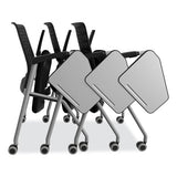 Thesis Training Chair W/flex Back And Tablet, Max 250 Lb, 18" High Black Seat, Gray Base, 2/carton,ships In 1-3 Business Days