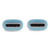 Usb-c Antibacterial Cable, Usb 2.0, Usb Type-c (usb-c) To Usb Type-c (m/m), 6 Ft, Light Blue