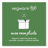White Molded Fiber Clamshell Containers, 3-compartment, 9 X 18 X 2, White, Sugarcane, 200/carton