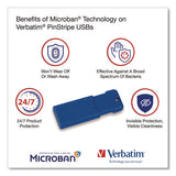 Pinstripe Usb 3.2 Flash Drive, 64 Gb, Assorted Colors, 5/pack