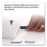 Pinstripe Usb 3.2 Flash Drive, 64 Gb, Assorted Colors, 5/pack