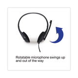 70721 Binaural Over The Head Headset With Microphone, Black