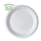 Vanguard Renewable And Compostable Sugarcane Plates, 9", White, 500-carton
