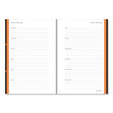 One-day-per-page Planning Notebook, 9 X 6, Dark Gray-orange, 2021
