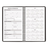 Daily Appointment Book With 15-minute Appointments, 8.5 X 5.5, Black, 2021