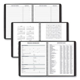 Weekly Appointment Book Ruled, Hourly Appts, 8.75 X 7, Black, 2021-2022