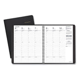 Weekly Appointment Book Ruled, Hourly Appts, 8.75 X 7, Black, 2021-2022