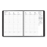 Weekly Appointment Book Ruled, Hourly Appts, 8.75 X 7, Black, 2021-2022