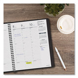 Weekly Appointment Book Ruled, Hourly Appts, 8.75 X 7, Black, 2021-2022