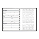 Weekly Appointment Book, Academic, 11 X 8.25, Black, 2020-2021