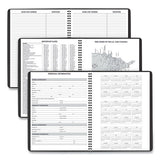 Weekly Appointment Book, Academic, 11 X 8.25, Black, 2020-2021