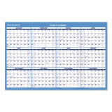 Horizontal Erasable Wall Planner, 48 X 32, Blue-white, 2021