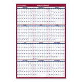 Erasable Vertical-horizontal Wall Planner, 32 X 48, Blue-red, 2021