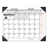 Two-color Monthly Desk Pad Calendar, 22 X 17, 2021