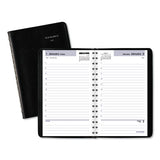 Daily Appointment Book With Hourly Appointments, 8 X 5, Black, 2021