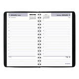 Daily Appointment Book With Hourly Appointments, 8 X 5, Black, 2021