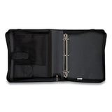Zipper Binder, 3 Rings, 2" Capacity, 11 X 8.5, Black-gray Zebra Print Design