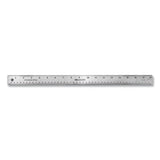 Stainless Steel Office Ruler With Non Slip Cork Base, 6"